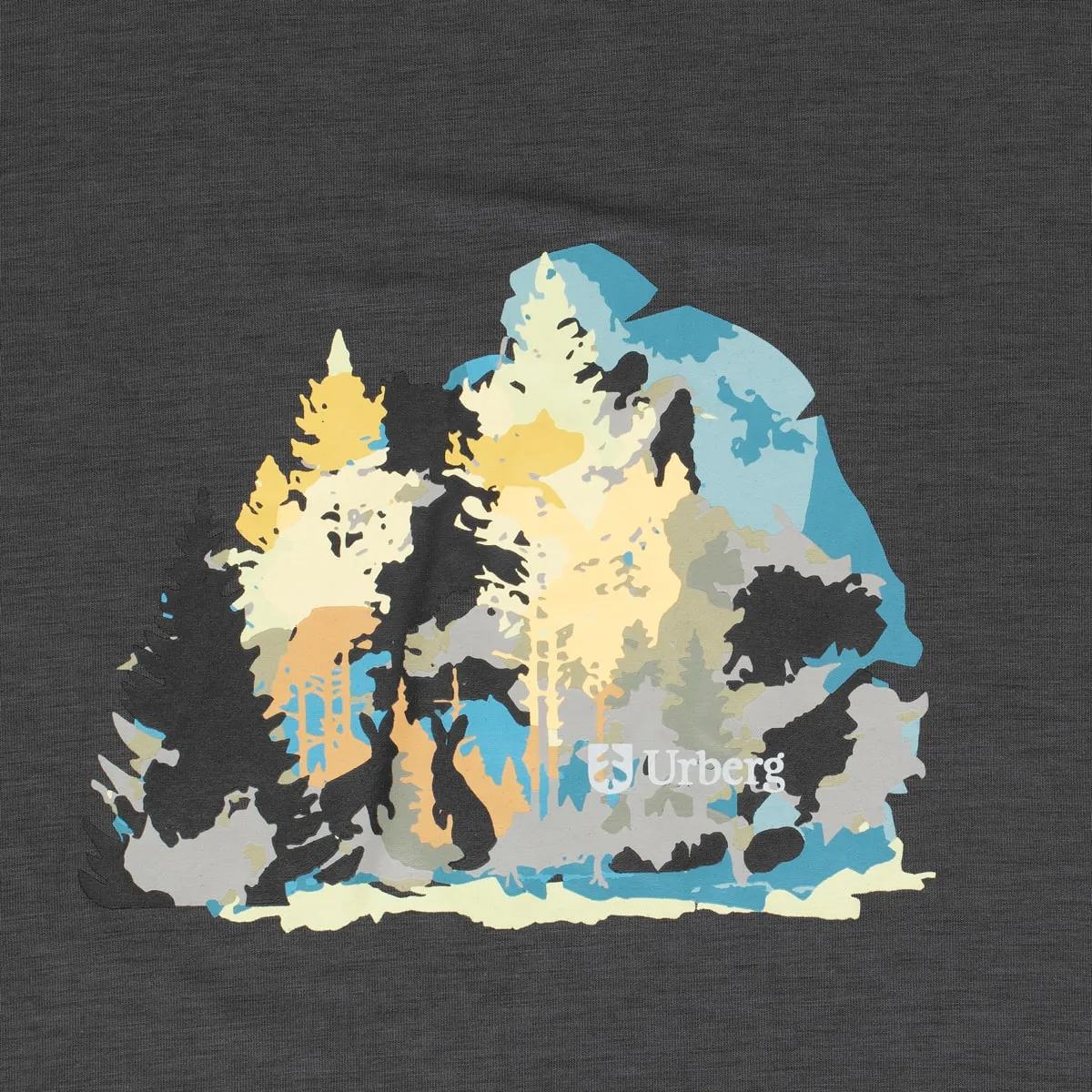 Urberg Men's Printed Tree Tee Phantom/forest