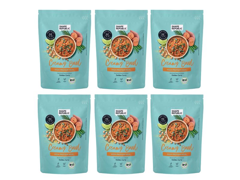 Shape Republic High Protein Meal Creamy Curry 6 x 400 g Veganer Mahlzeitenersatz