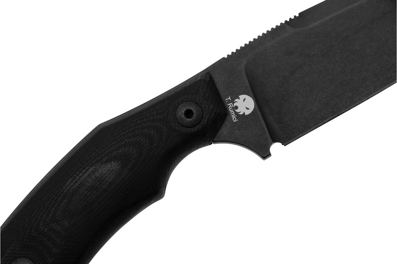 LionSteel H2B Drop Point Block GBK Black G10 vaststaand mes, Tommaso Rumici design
