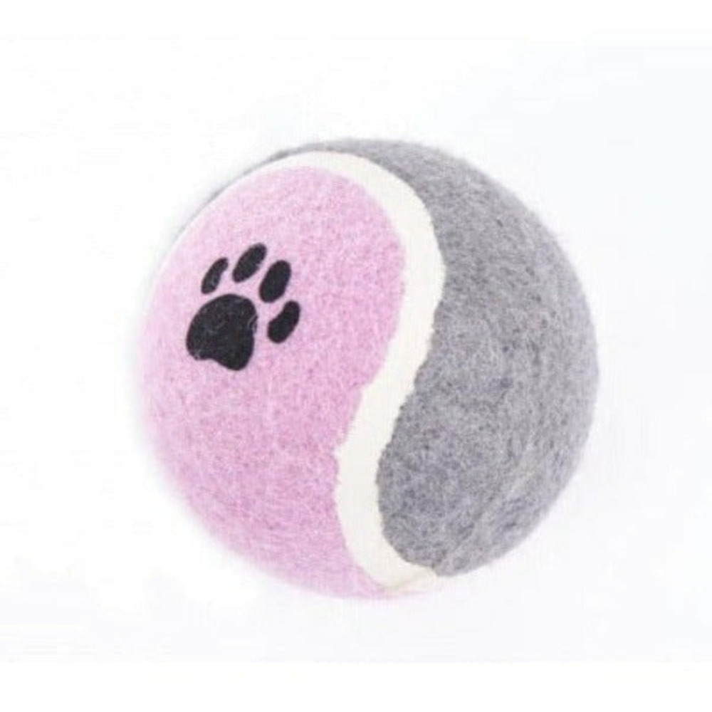 Lot de 4 balles de tennis pour chiens coloris suivant disponibilité