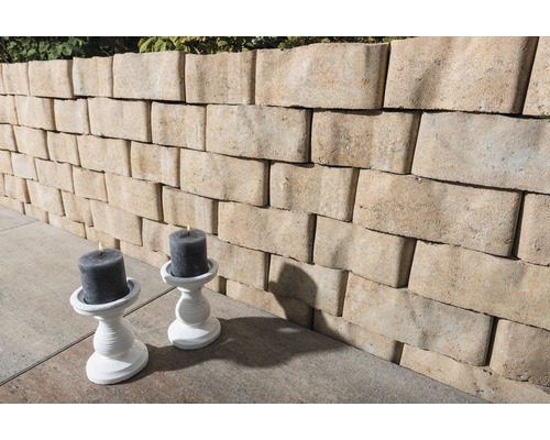 iBrixx Curve zandsteen wandblok 25 x 14/18 x 10 cm
