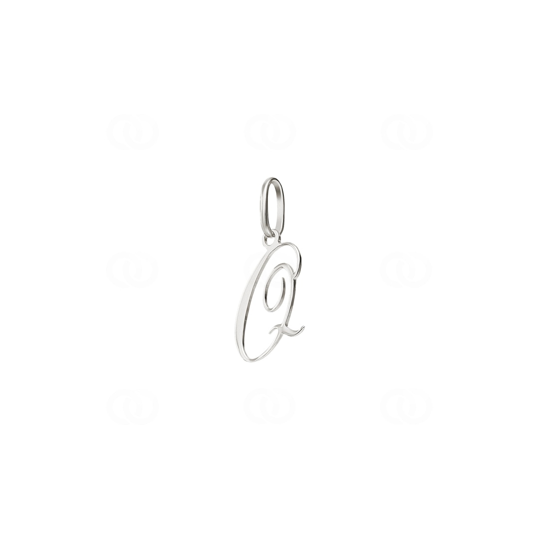 Anhänger 925 Silber rhodiniert Buchstabe Q