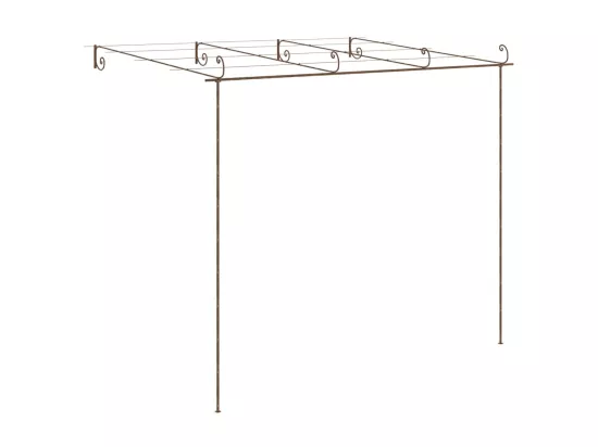 Pergola de jardin Marron antique 4x3x2,5 m Fer