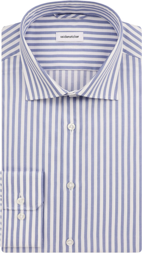 Seidensticker Business Shirt Regular Long sleeve Kent-Collar Stripes Blue