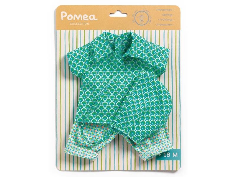 DJECO Puppenkleidung Pomea: Kleiderset Zazen Trendiges Frühlingsoutfit