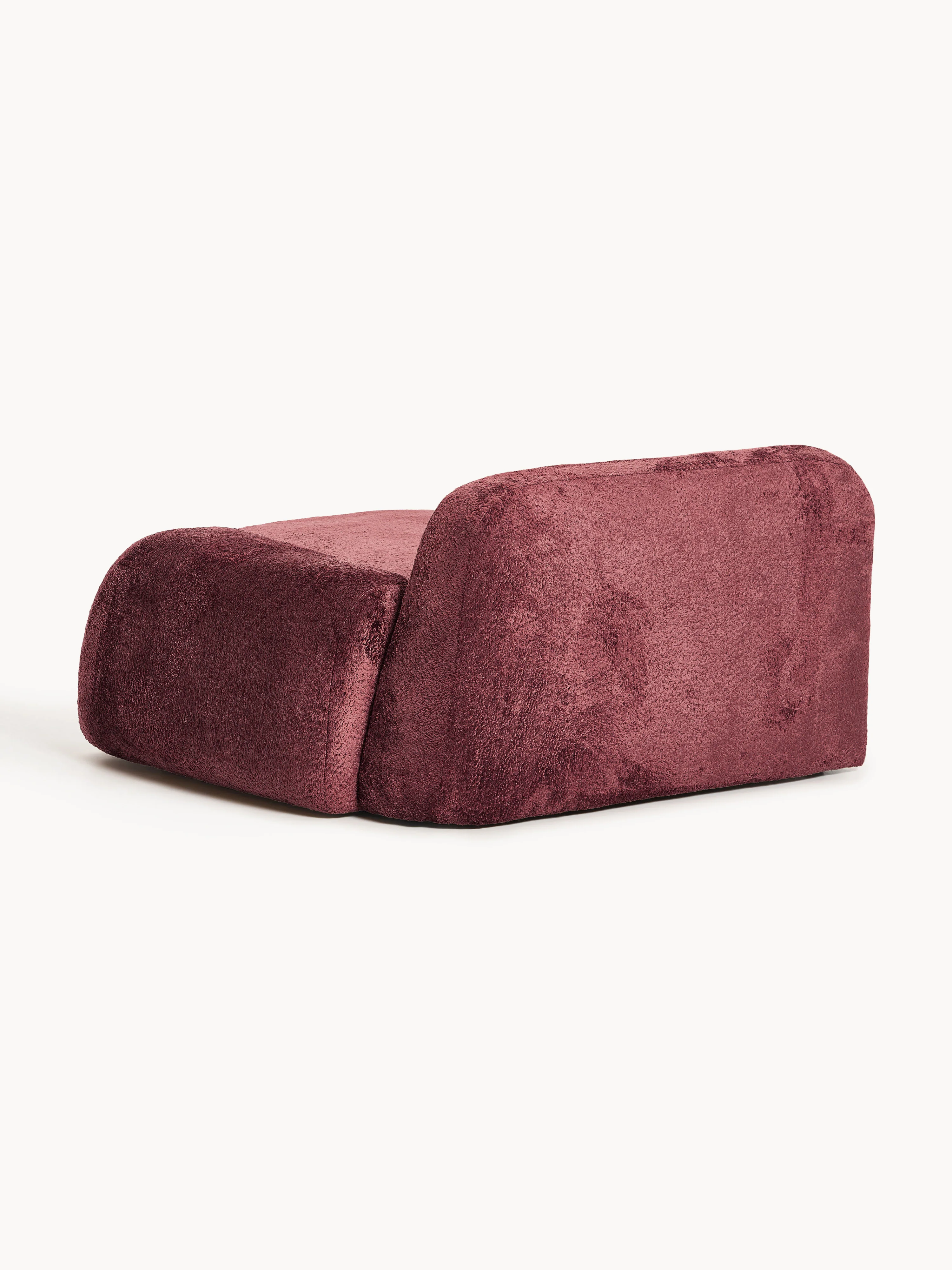 Teddy bouclé chaise-hoekmodule Wolke