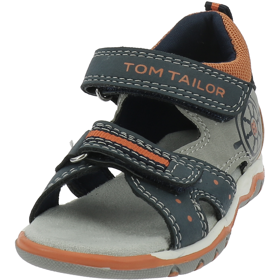 TOM TAILOR Sandale grey-navy-lime
