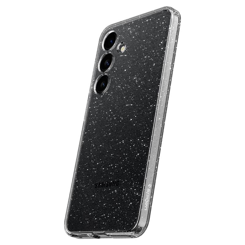 Samsung Galaxy S24 Liquid Crystal Glitter Case Gummi Hülle (ACS07345) - Crystal Quartz (Transparent)