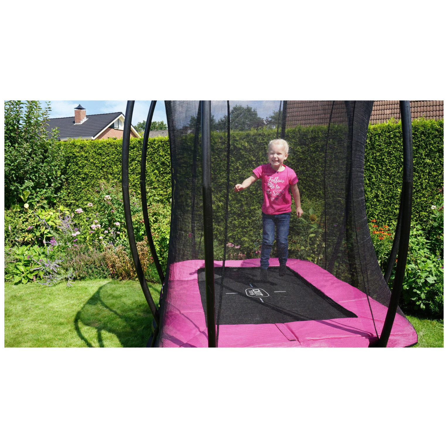 EXIT Silhouette trampoline 153x214cm - roze