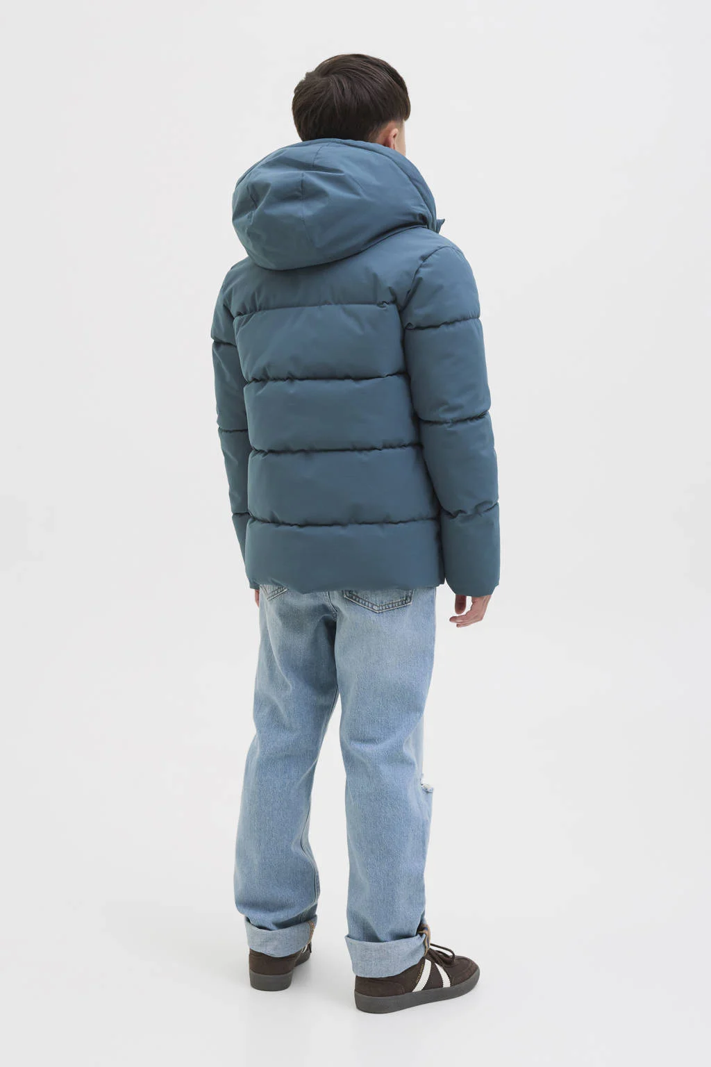 JACK & JONES JUNIOR gewatteerde jas blauw