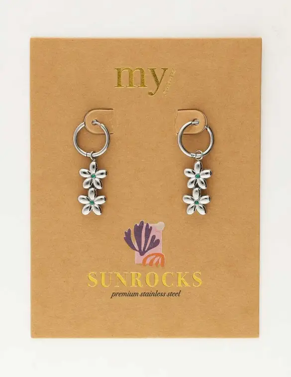 My Jewellery Sunrocks oorringen met bloemen MJ10688