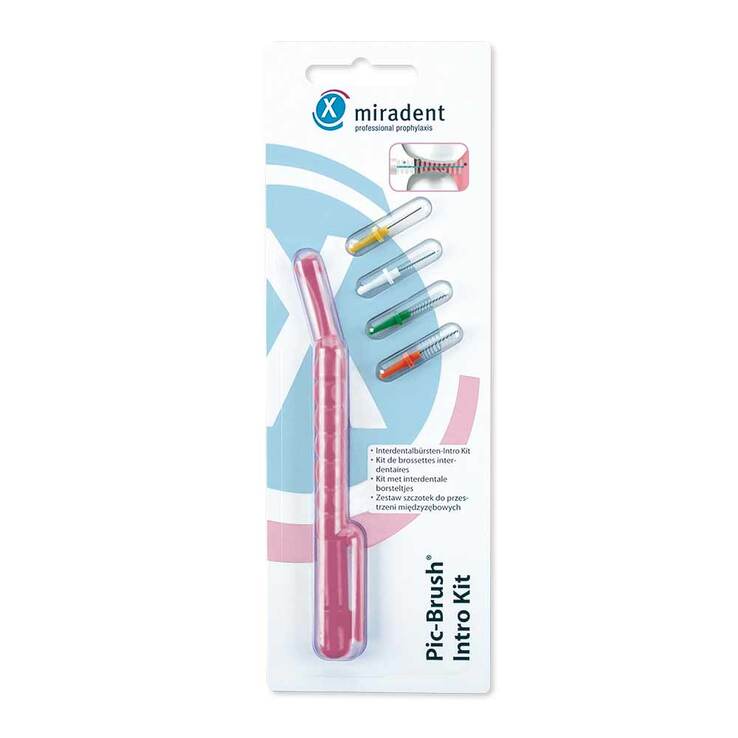 Miradent Interd.PIC-Brush Intro Kit pink tra.1H + 4B, 1 St