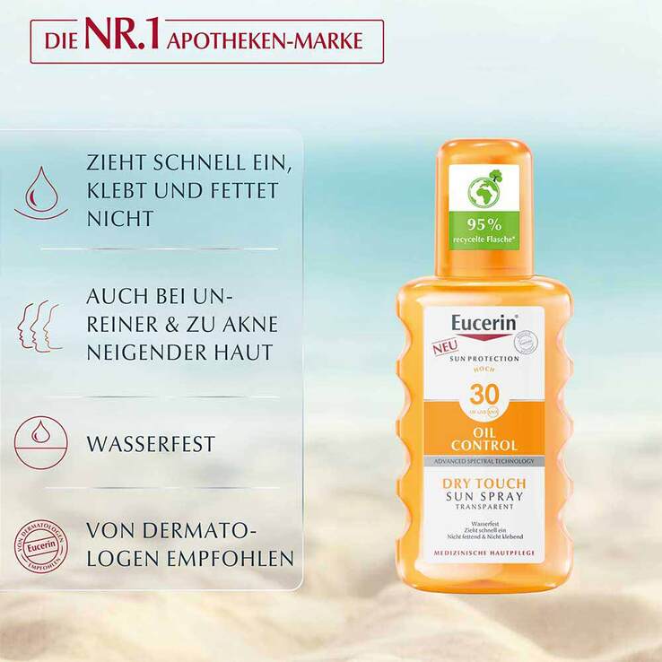 Eucerin Sun Oil Control Body transparent Spray LSF 30, 200 ml