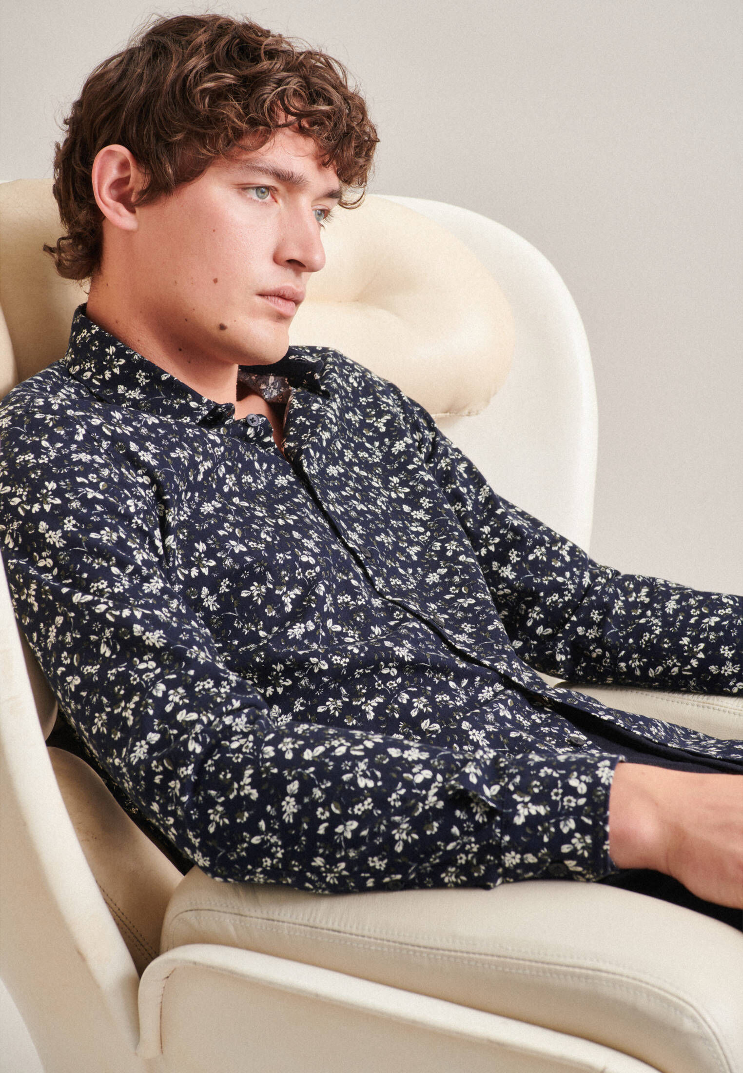 Seidensticker| Herren Casual Hemd Schwarze Rose