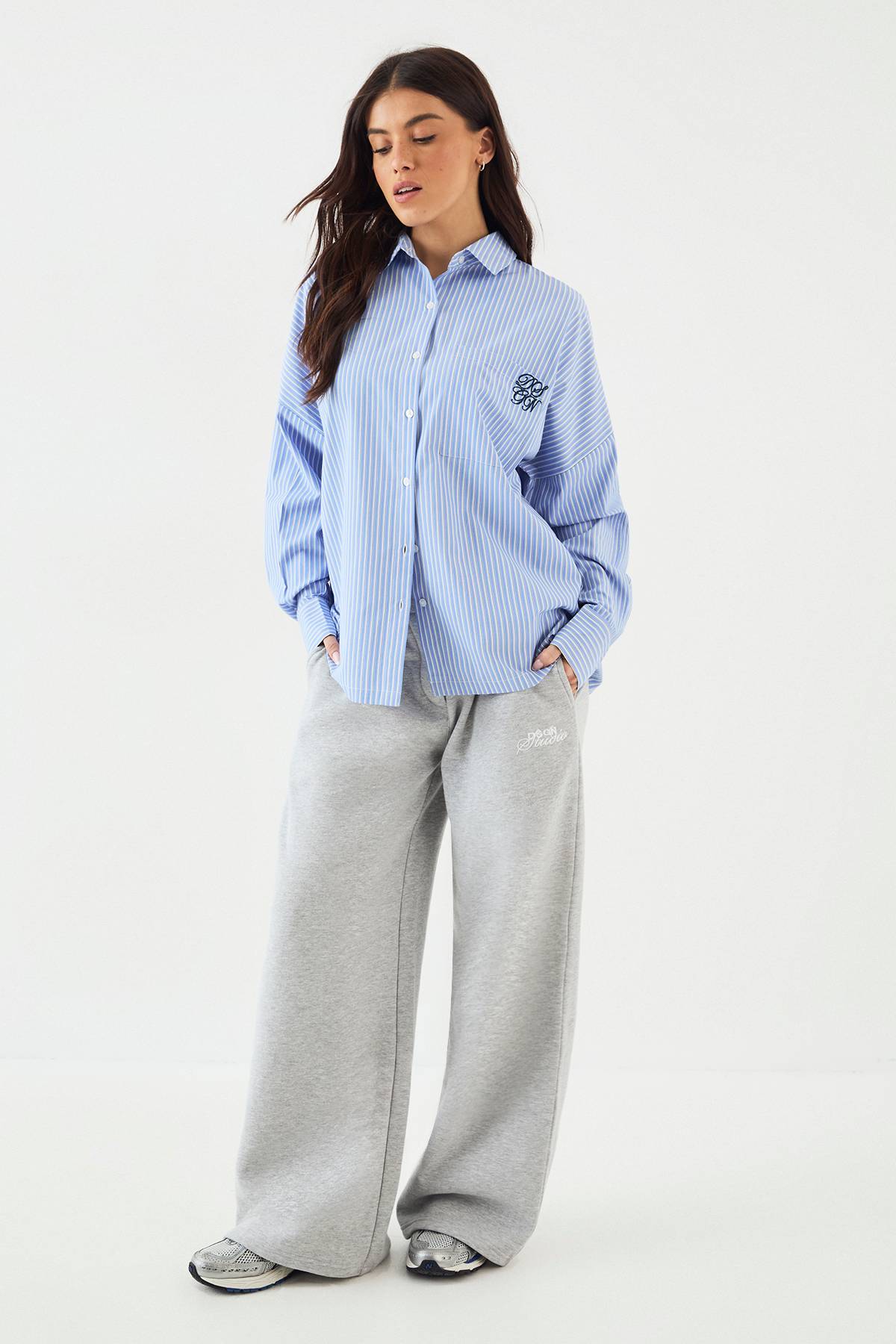 Chemise Rayée en Popeline de Coton Oversize DSGN Studio