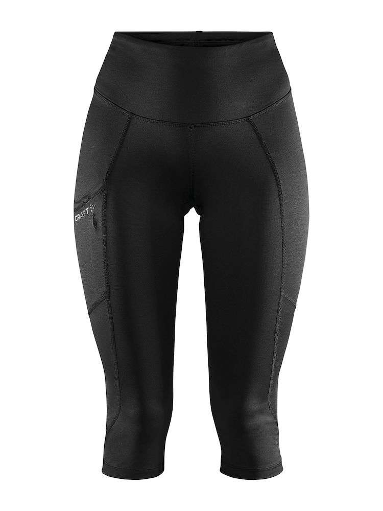 Craft ADV Essence Driekwart Hardloopbroek Zwart/Zwart Dames