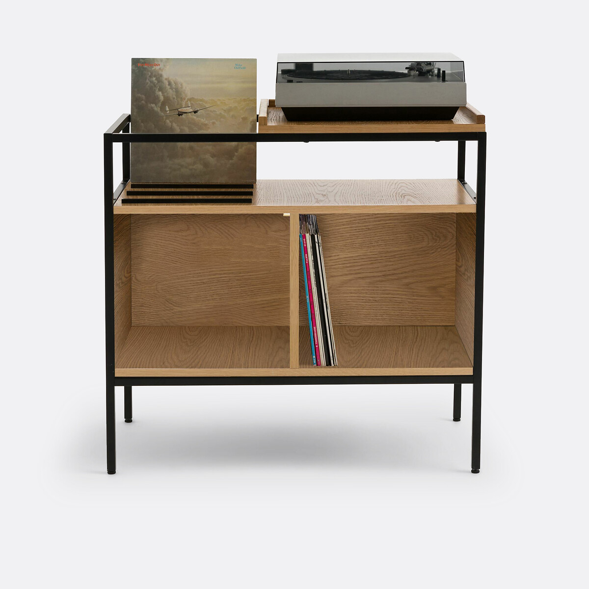 LA REDOUTE INTERIEURS<br>Móveis em vinil com acabamento em carvalho e metal, 87 cm de comprimento, Volga