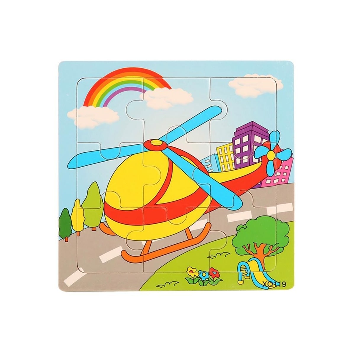 9-delt puslespill, Helikopter