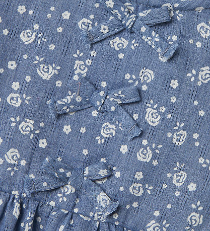 Name It T-Shirt - NmfHagy - Gebleichter Denim m. Blumen