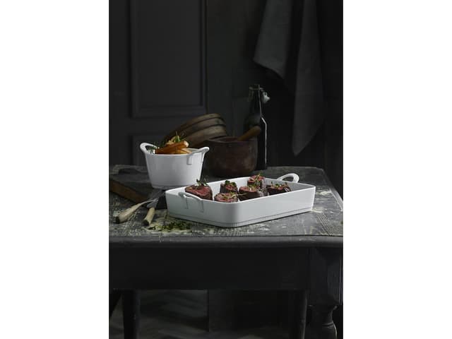 Pillivuyt Toulouse Fad 34 x 24,5 x 7 cm 3,7 liter Hvid