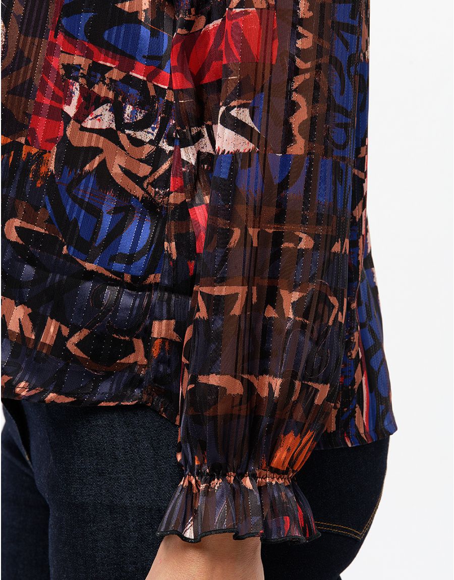 Blouse en voile imprimée