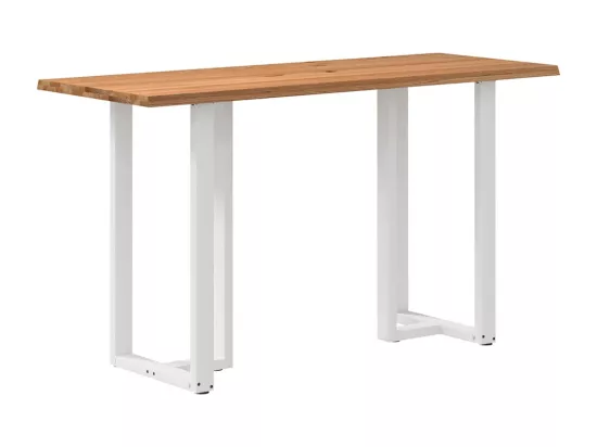 Table de bar marron clair bois de chêne massif rectangulaire