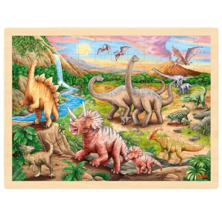 goki Einlegepuzzle Dinosaurierwanderung