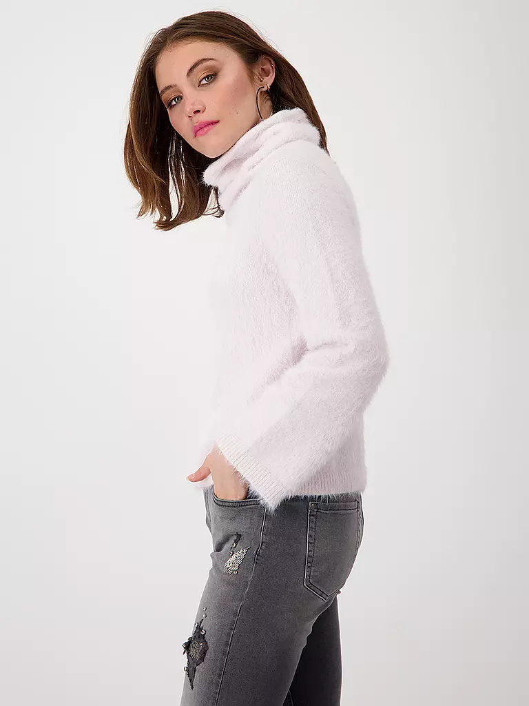 MONARI Rollkragenpullover rosa