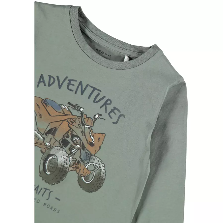name it Langarmshirt Nmmsuma Agave Green