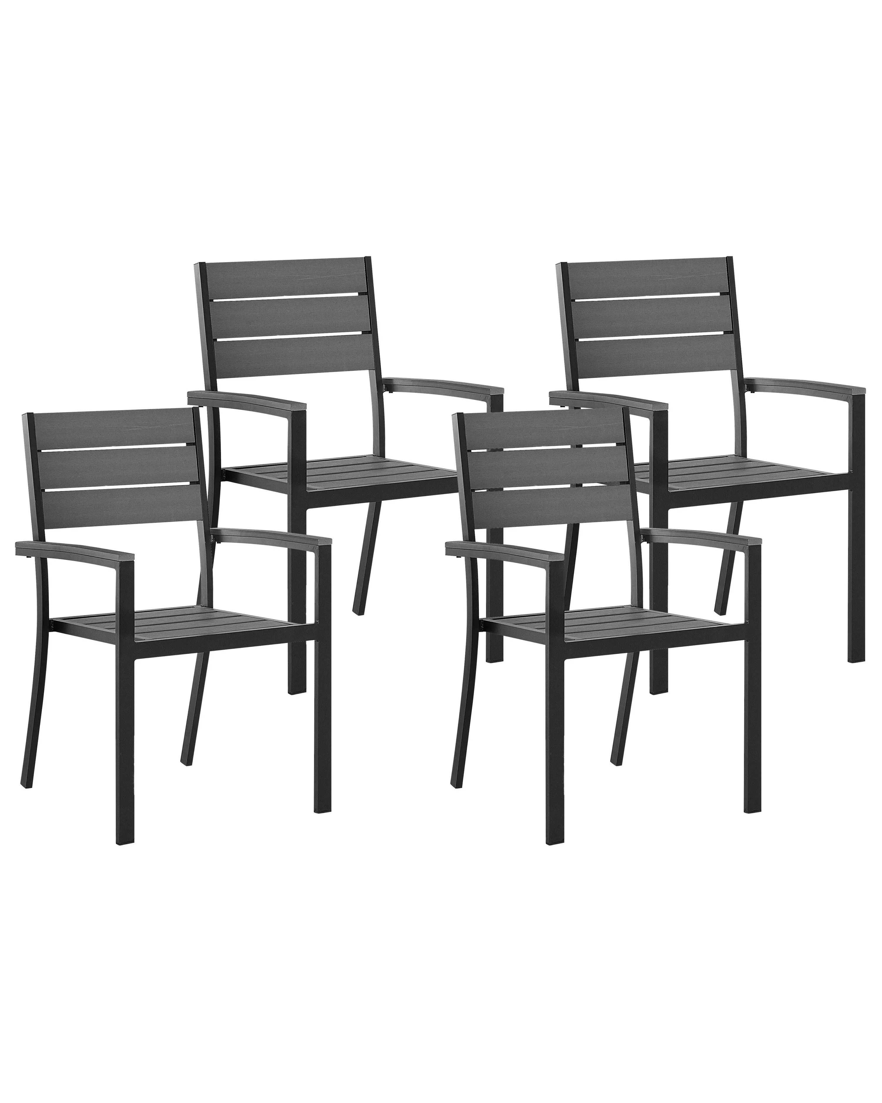 Set van 4 tuinstoelen PRATO Grijs