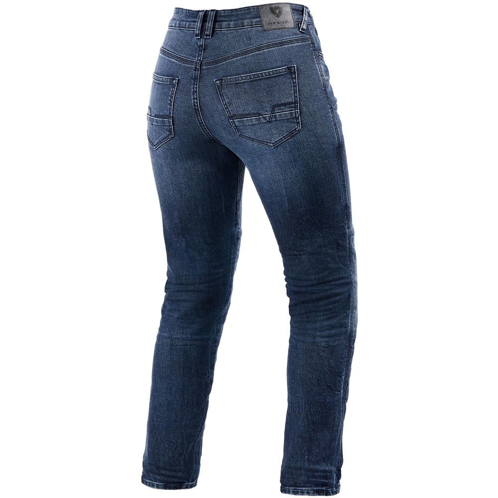 Rev'it - Jean femme Victoria 2 Ladies SF - court Bleu