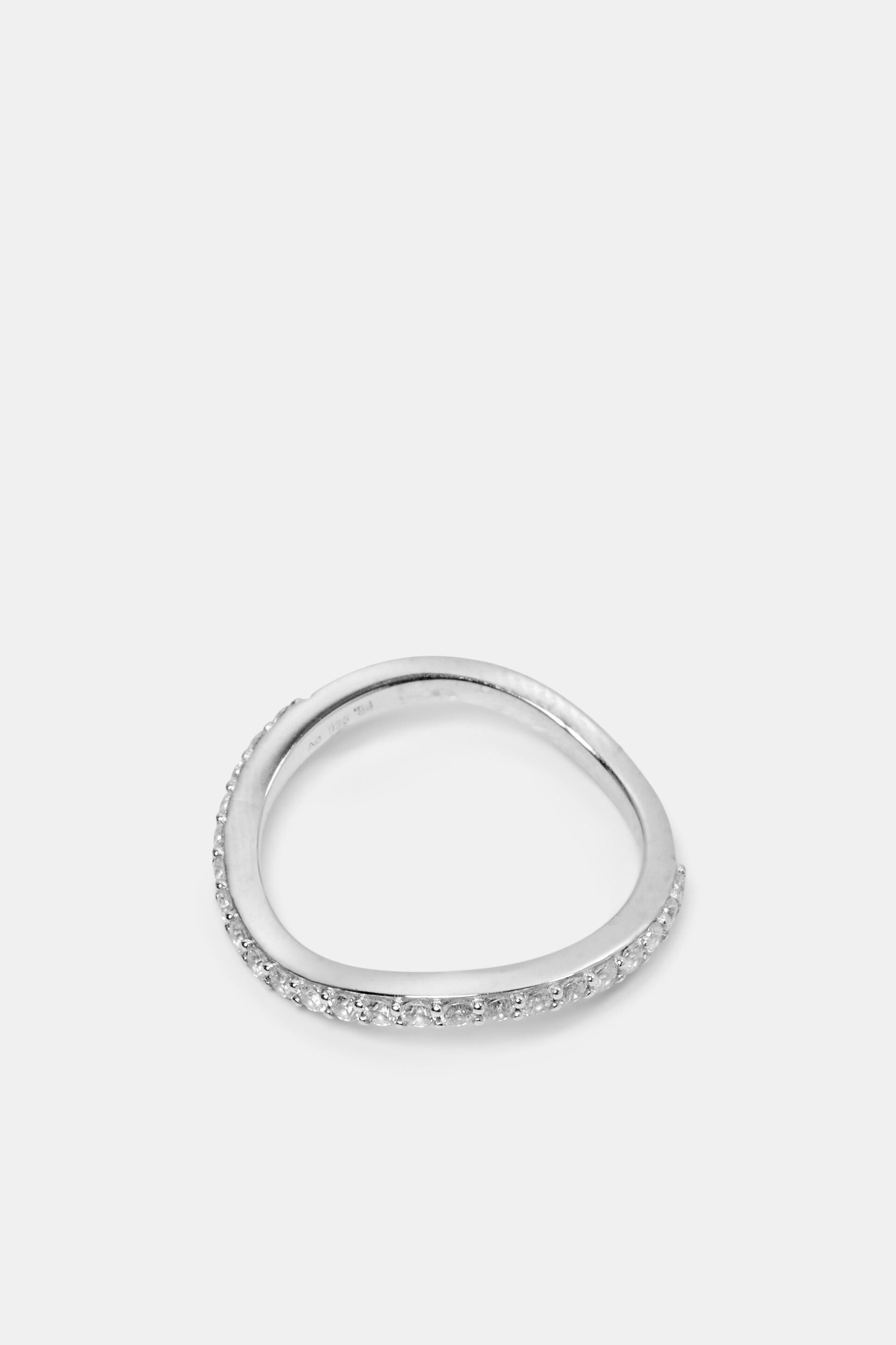 Bague ondulée en argent sterling