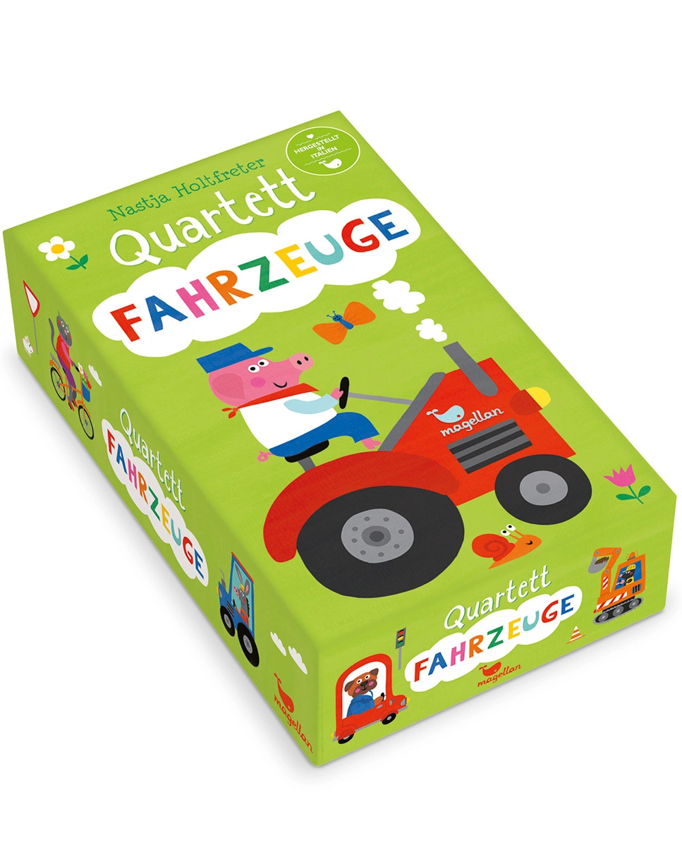 Kartenspiel QUARTETT - FAHRZEUGE in bunt