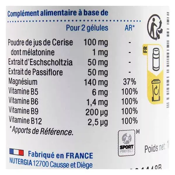 Nutergia Ergystress Sleep 40 cápsulas
