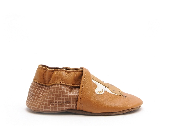 Robeez chaussons bebe funny cow marron