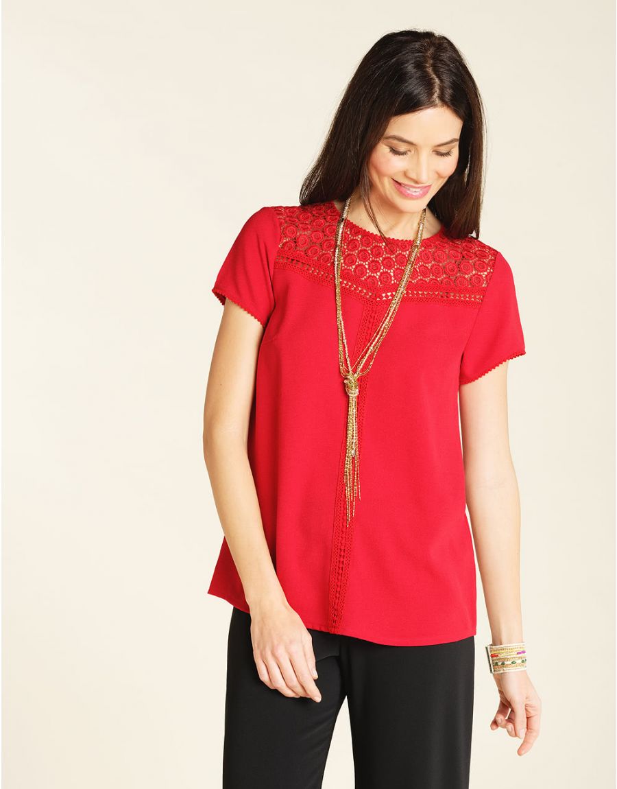 Blouse chic rouge