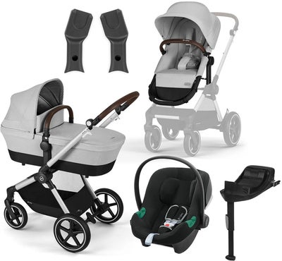 Cybex EOS Lux Duovogn inkl. Aton B2 & Base, Silver/Lava Grey