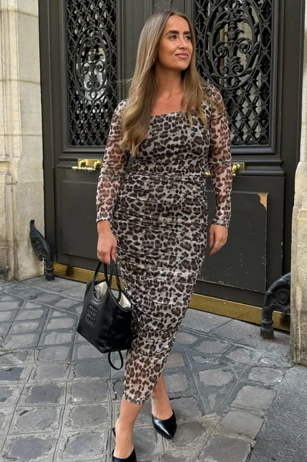 BYIC Kiraic Mesh Dress A23724 lp leo print