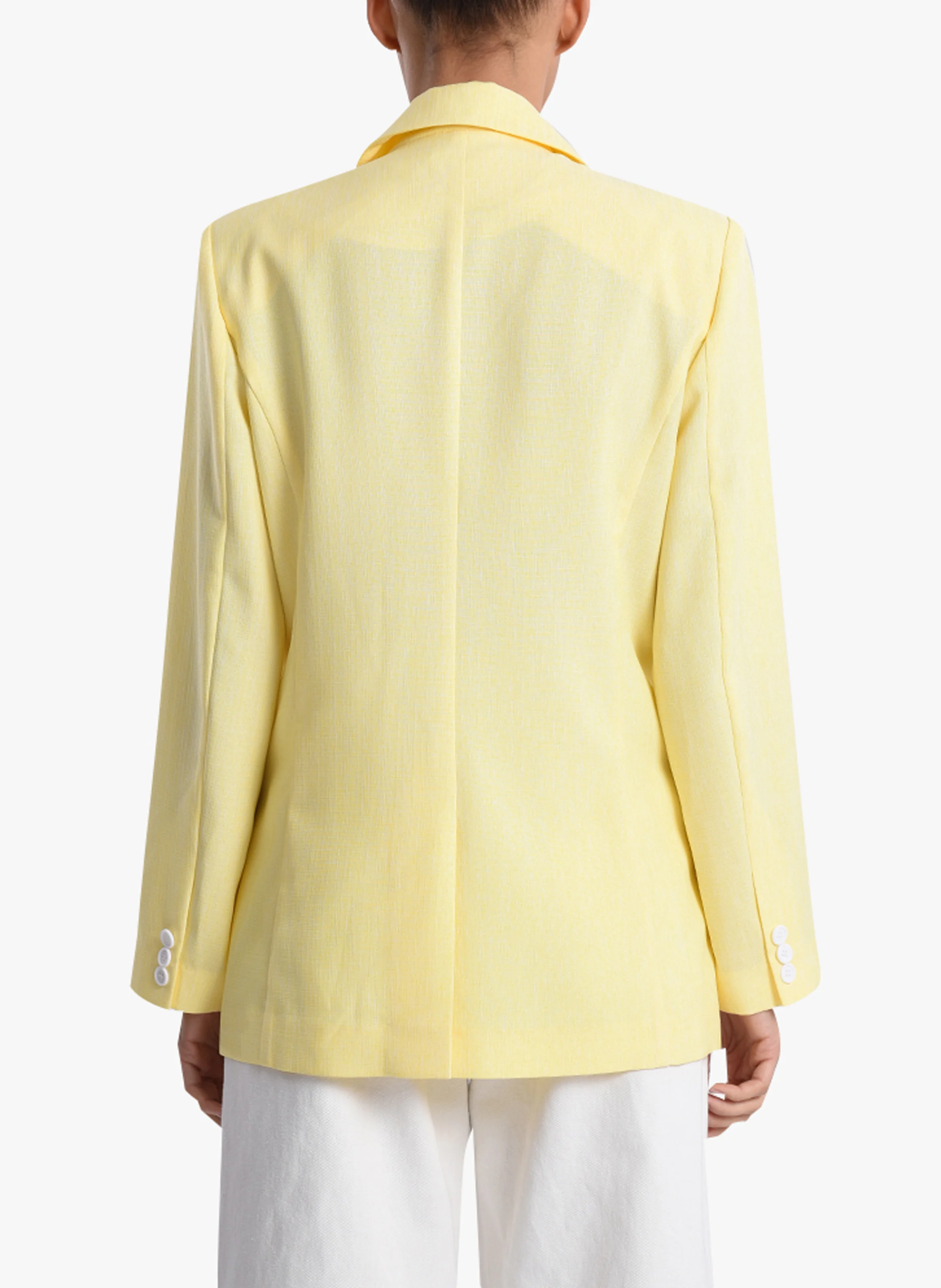 Veste col tailleur| Jaune