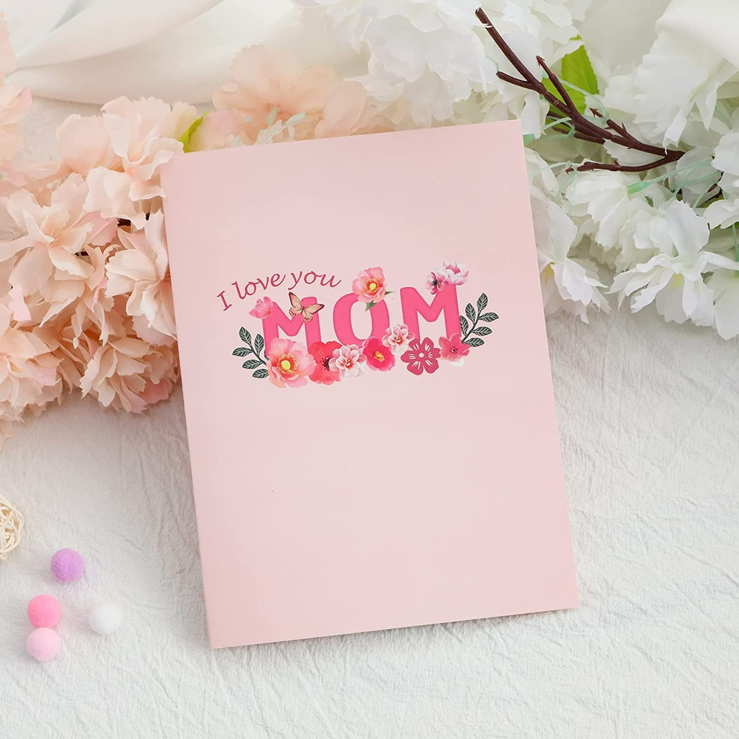 Muttertags Glückwunschkarte Pop-Up Doppelkarte   Umschlag - Best Mom Ever