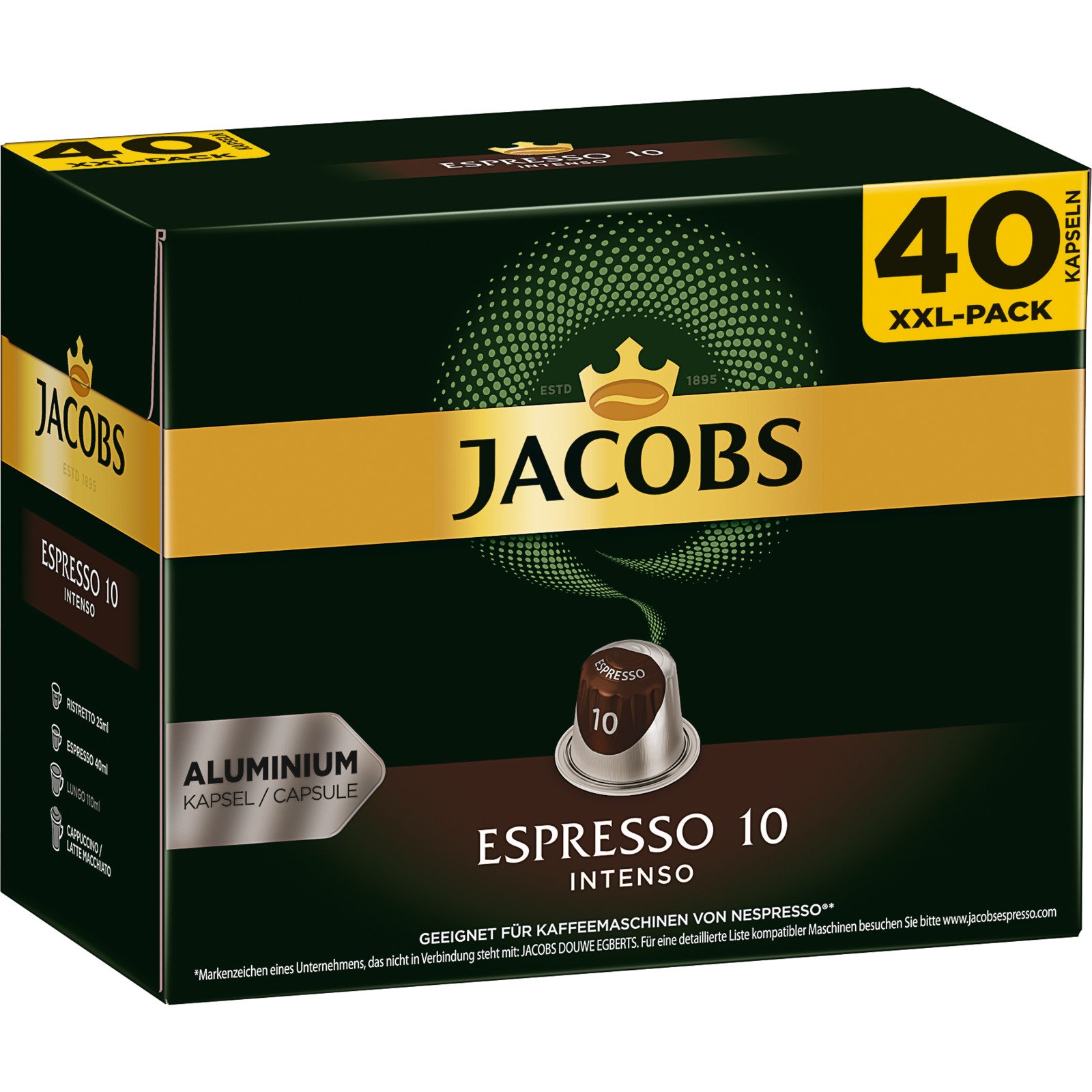 Jacobs Espresso 10 Intenso 40 Kapseln