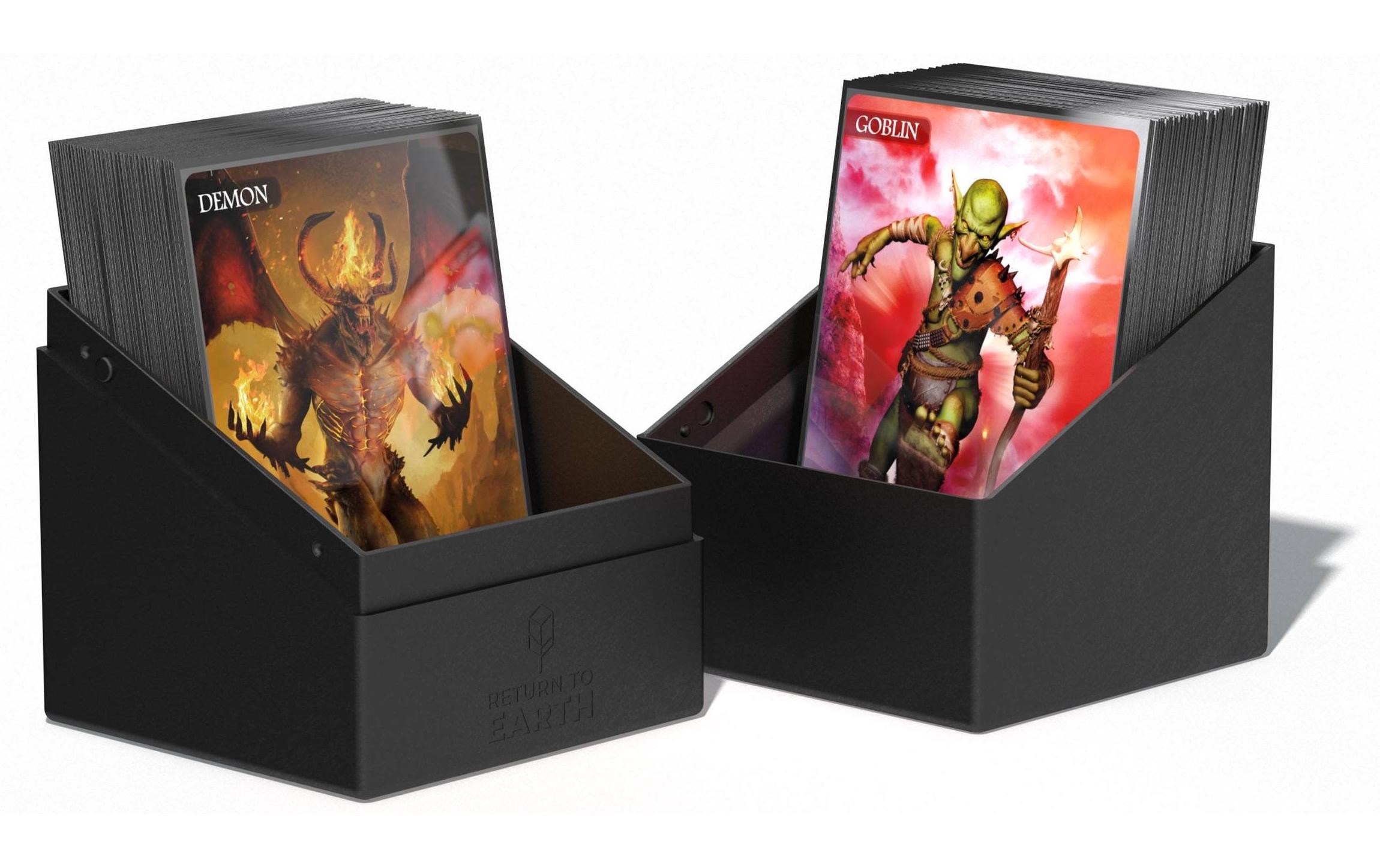 Kartenbox Return To Earth Boulder Deck Case 100+ SchwarzHochwertige Aufbewahrungsbox für Karten der Standardgrösse