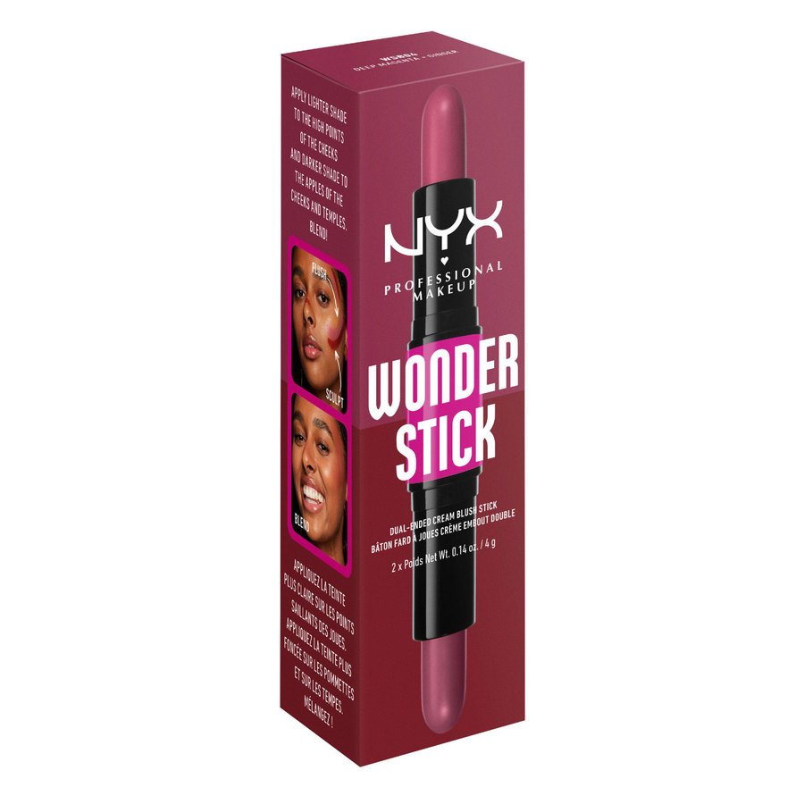 NYX Professional Makeup Wonder Stick Dual-Ended Cream Blush Stick 04 Deep Magenta + Ginger 4g