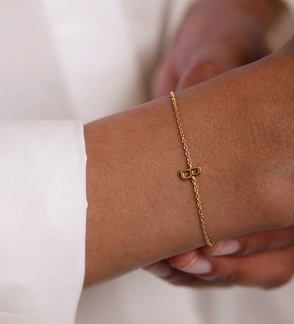 Design Letters Armband - B - 18 Karat vergoldet