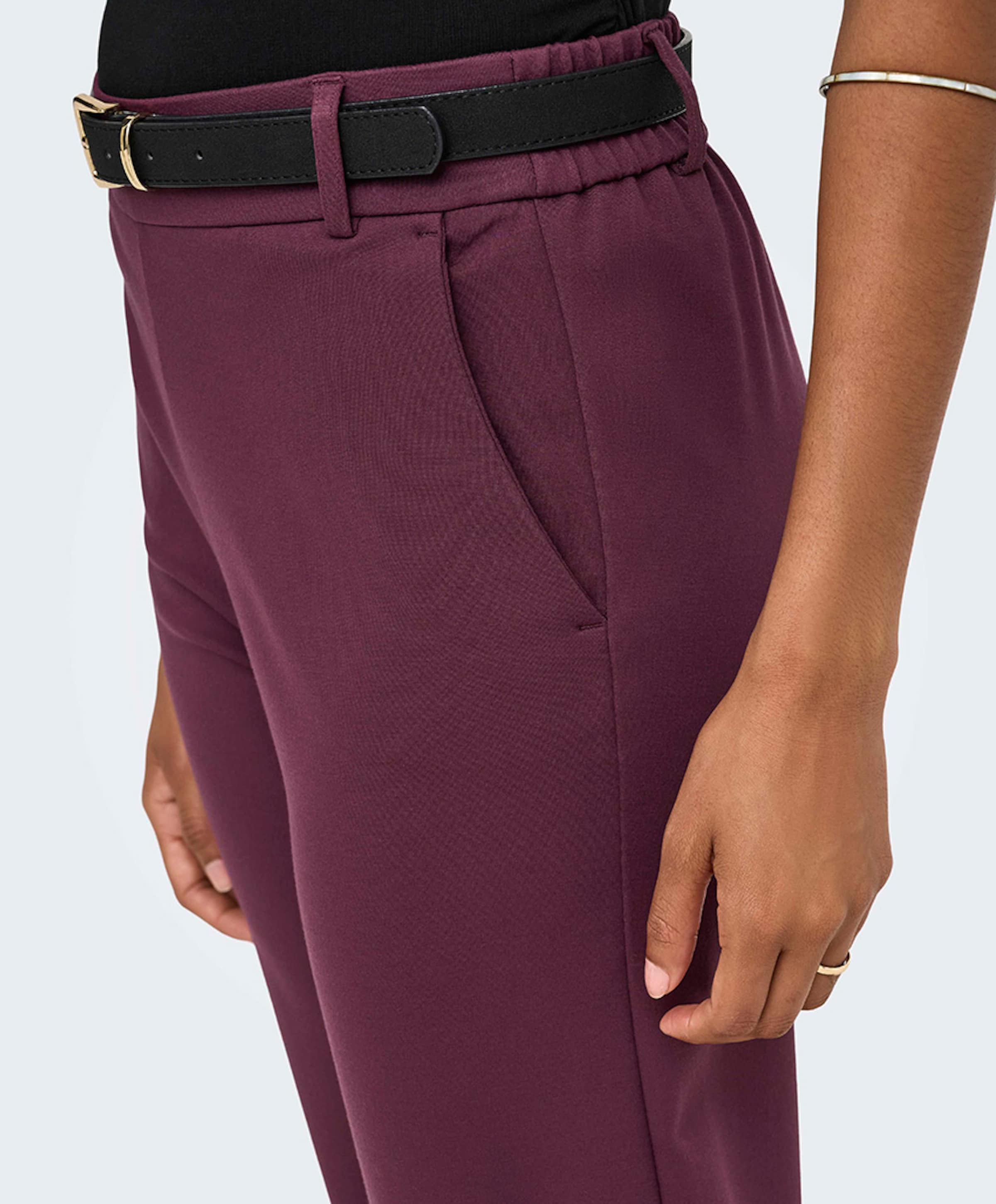 Only ONLPOPTRASH LIFE MW STRAIGHT dames broek bordeaux