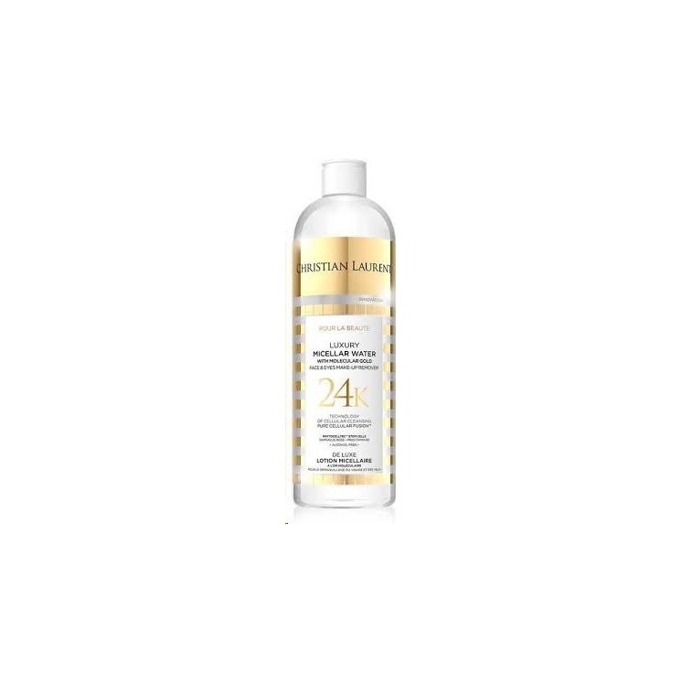 Christian Laurent Luxuriöses Mizellenwasser mit kolloidalem Gold zum Entfernen von Gesichts- und Augen-Make-up 24K 500 ml
