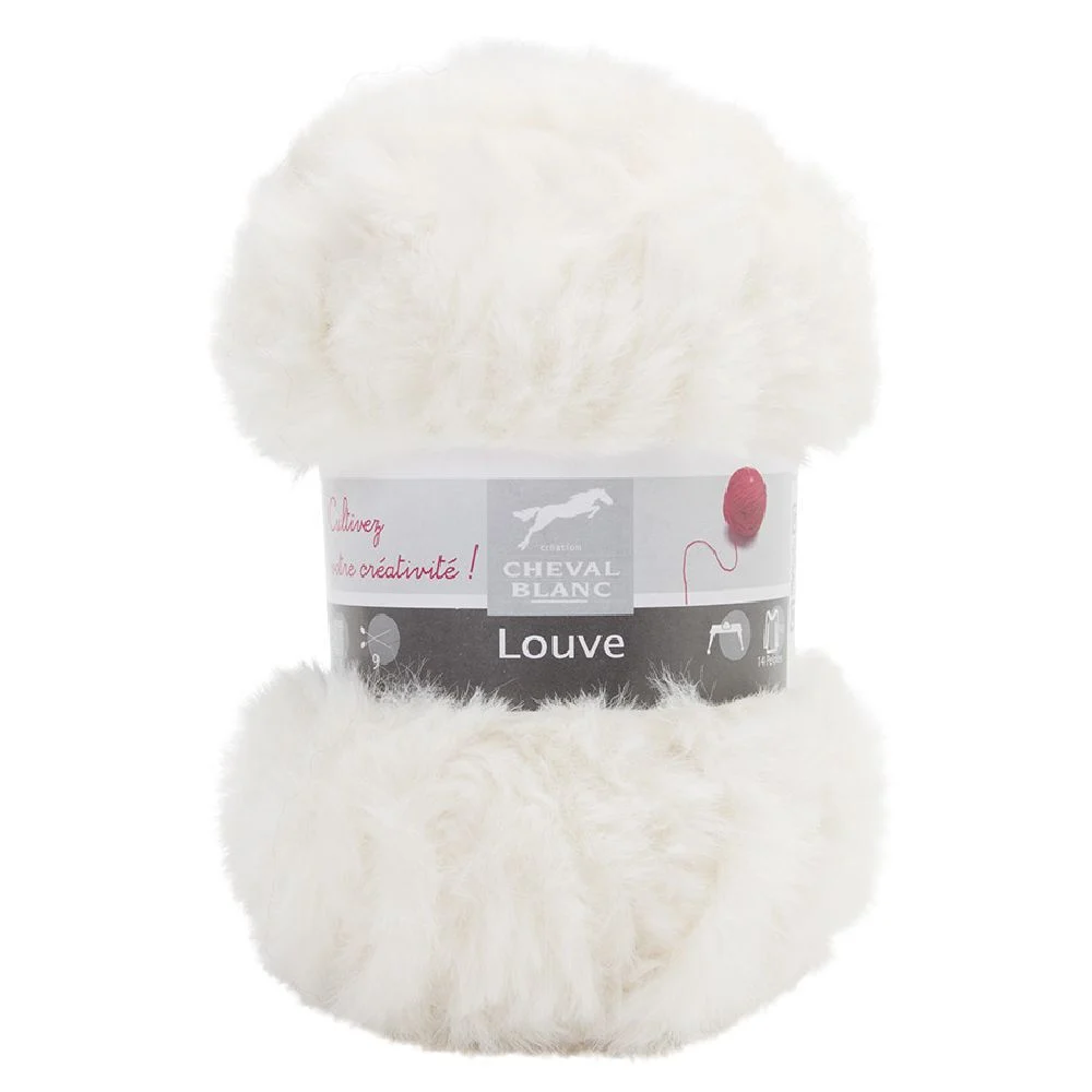 Fil à tricoter Louve blanc écru 50 g