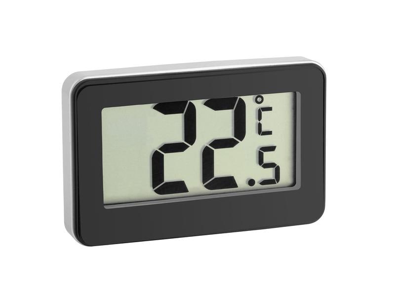 TFA Dostmann Thermometer Digital, Schwarz Digitales Thermometer, vielseitig einsetzbar