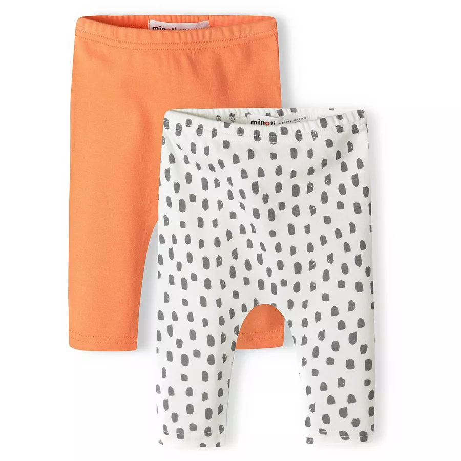 MINOTI 2er-Pack Leggings WeißOrange
