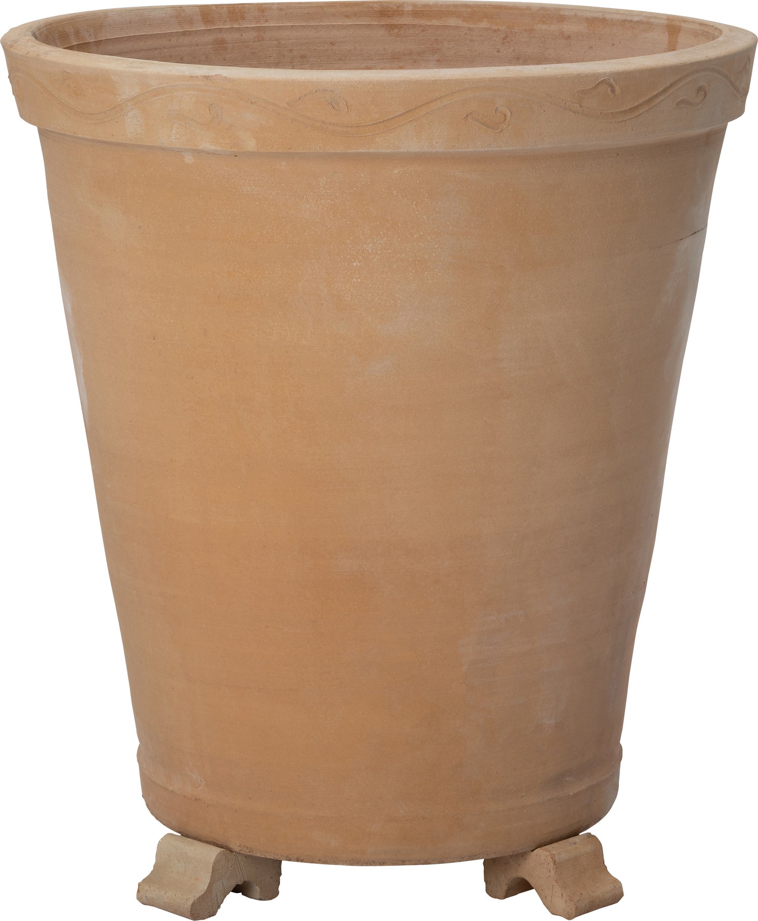 Intratuin bloempot op poten Wave terracotta D 52 H 50 cm
